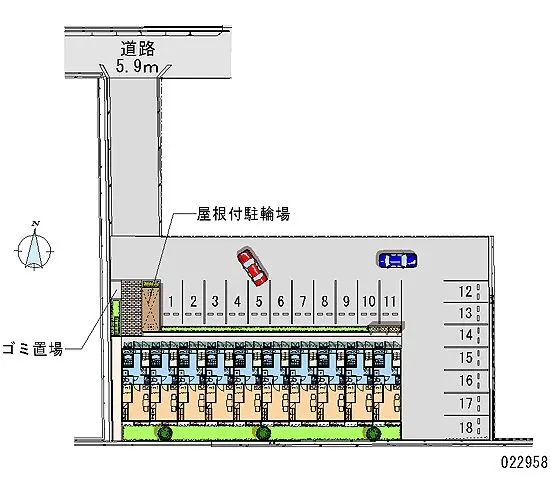 ★手数料０円★西脇市野村町　月極駐車場（LP）
